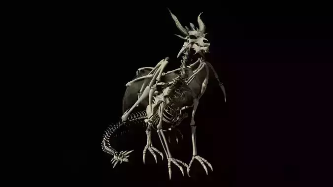 Dragon 4 UE4 and Unity Low-poly 3D model