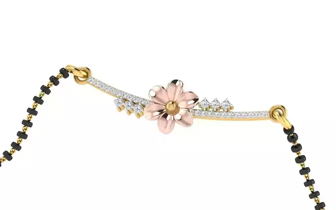 light weight yellow gold  diamond pendent -EZ T-30