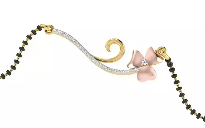 light weight yellow gold  diamond pendent -EZ T-34