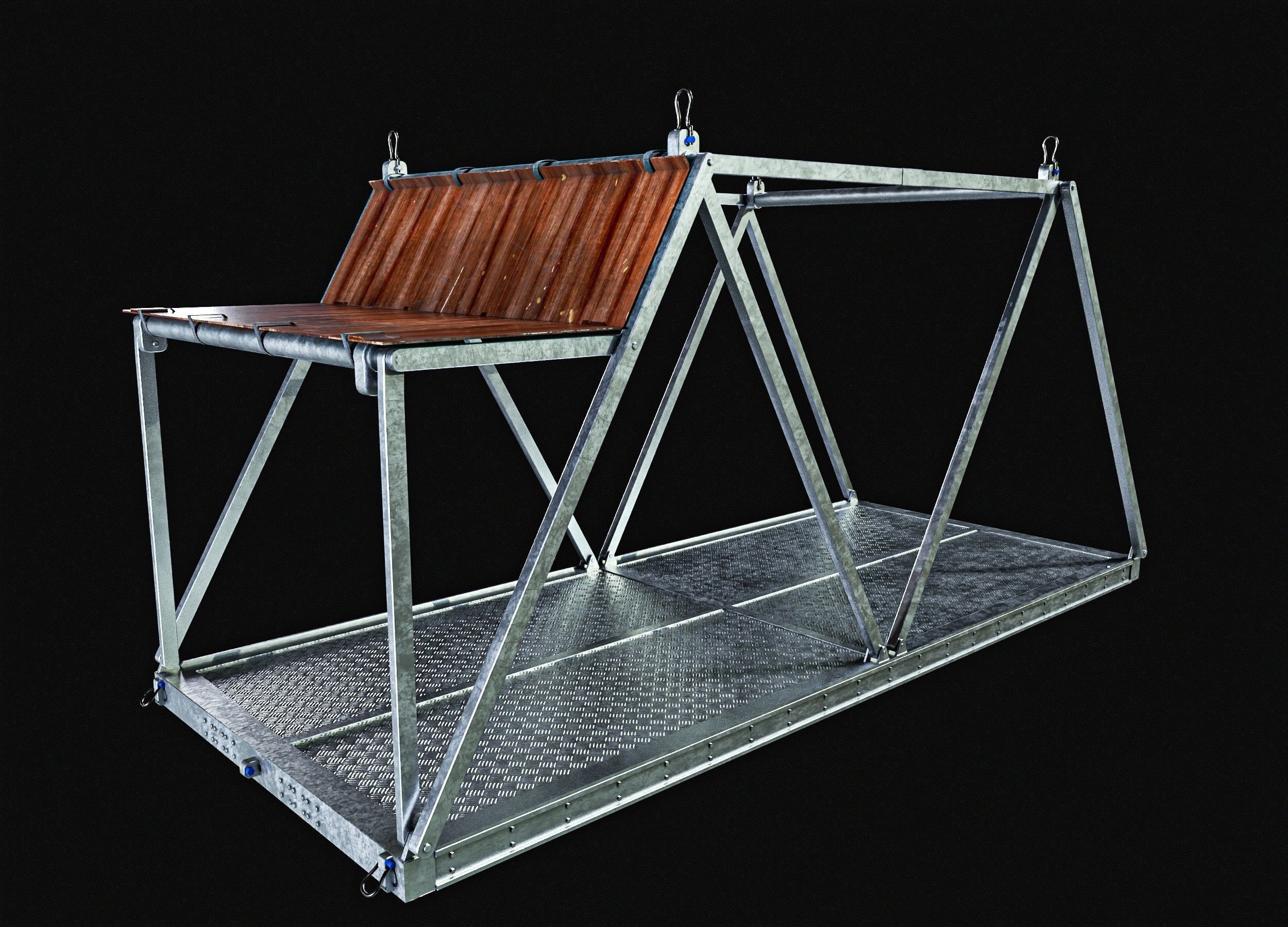 Airdrop Vehicle Cage Low-poly 3D model_1