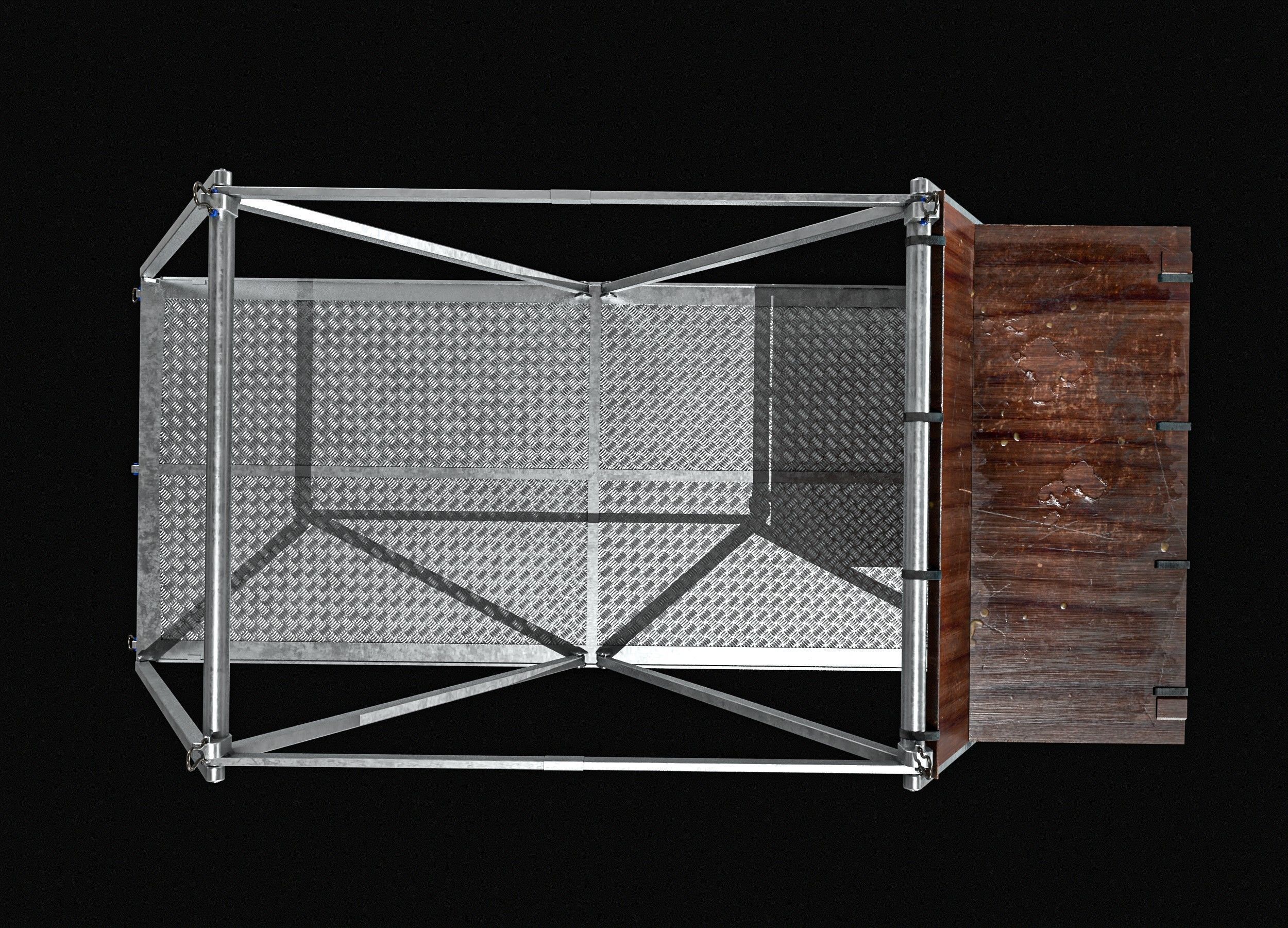 Airdrop Vehicle Cage Low-poly 3D model_4