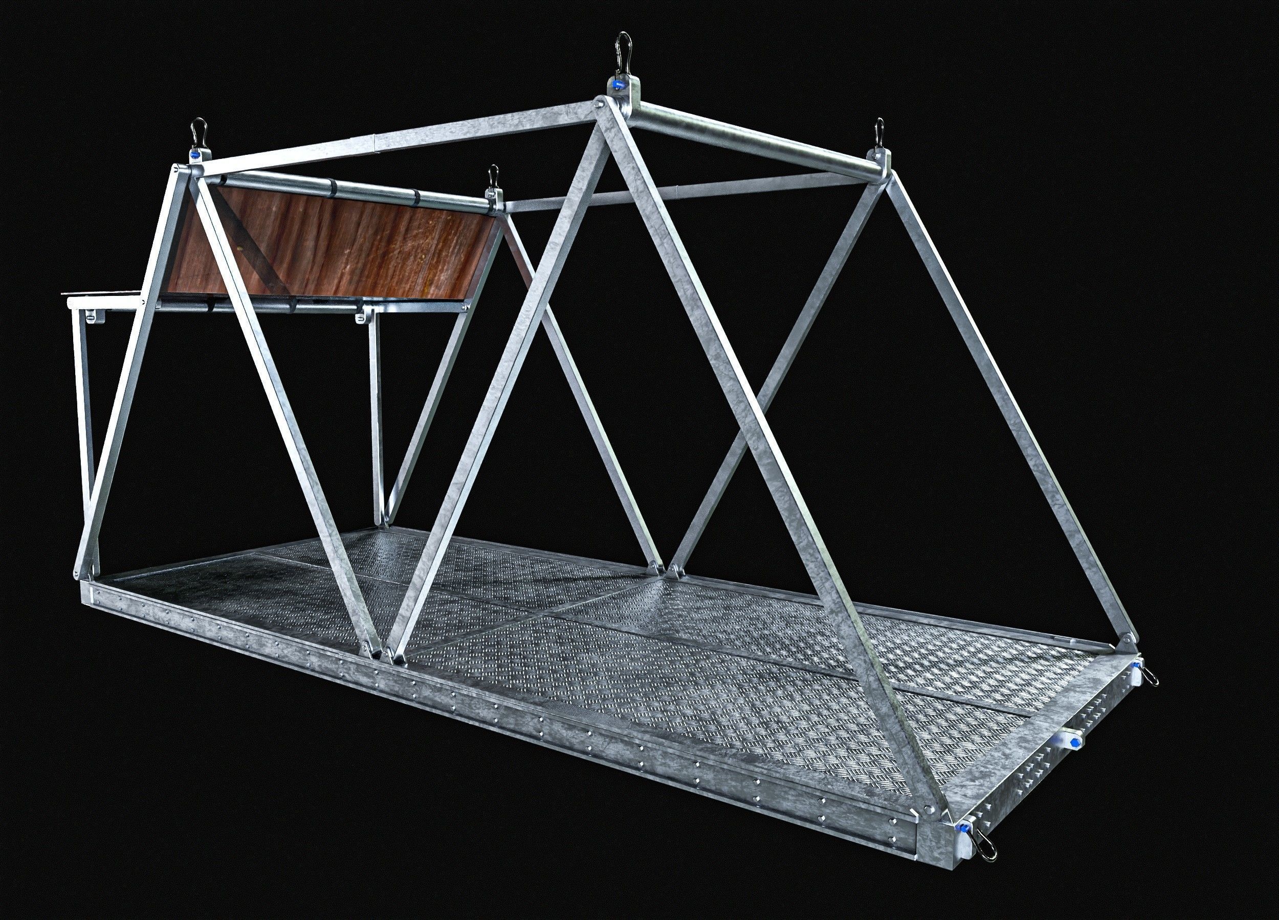 Airdrop Vehicle Cage Low-poly 3D model_11