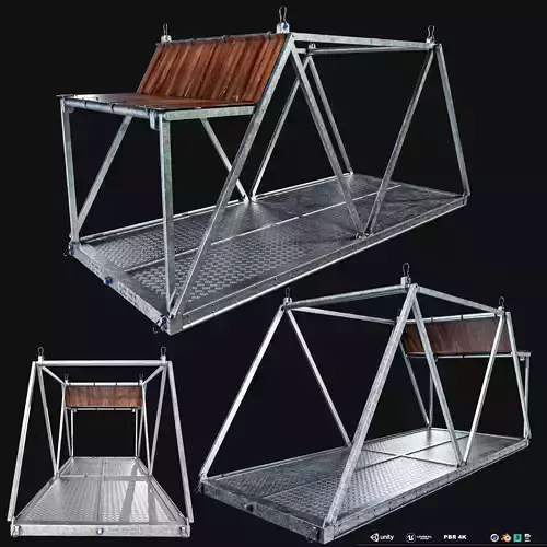 Airdrop Vehicle Cage Low-poly 3D model