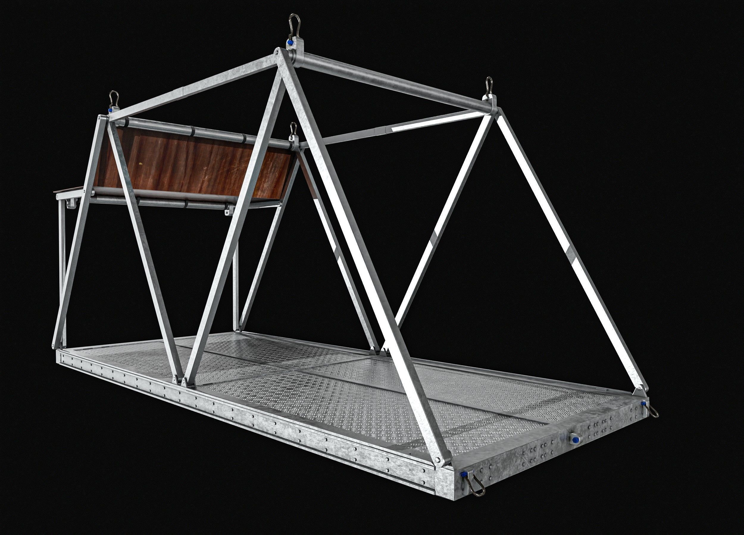 Airdrop Vehicle Cage Low-poly 3D model_2