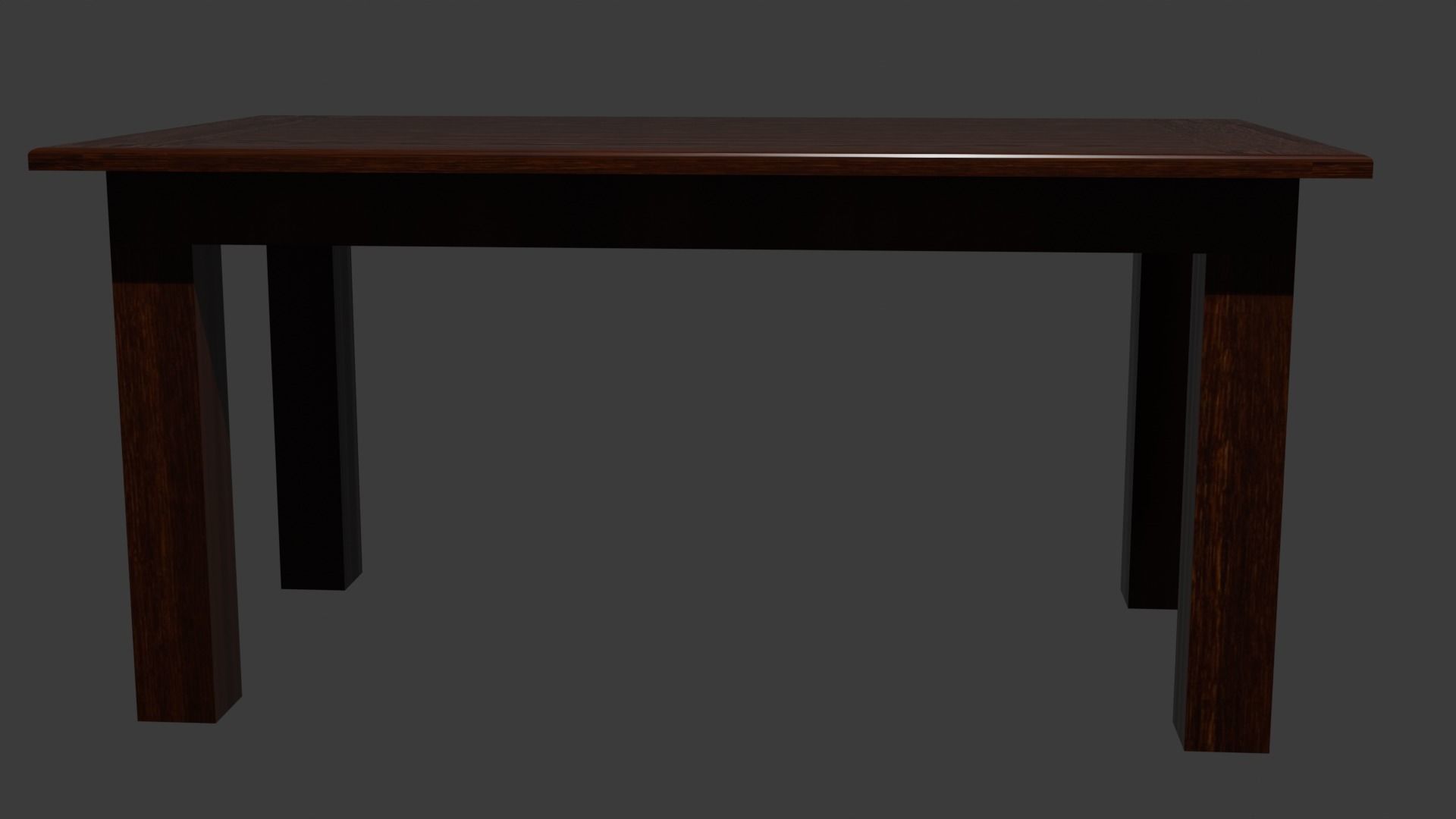 Old Style Table Low-poly 3D model_2