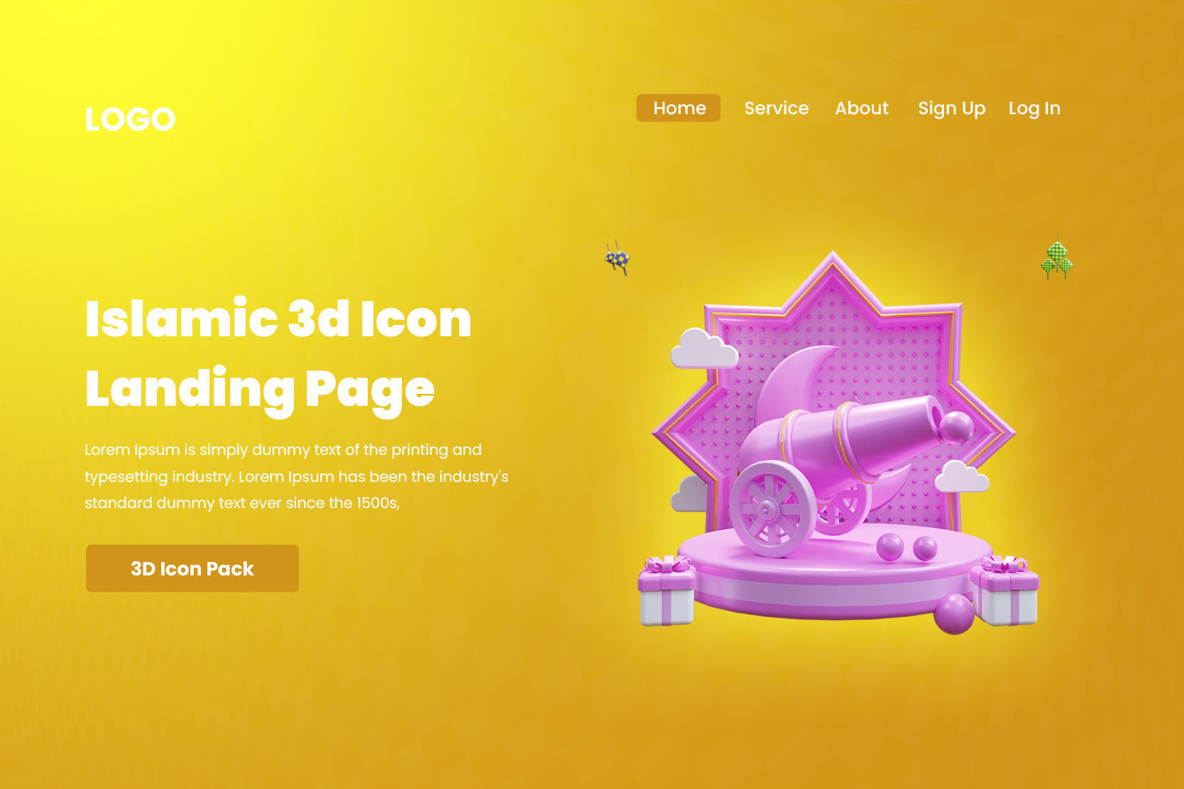 Islamic 3d Illustration  Icon Pack 3D model_4