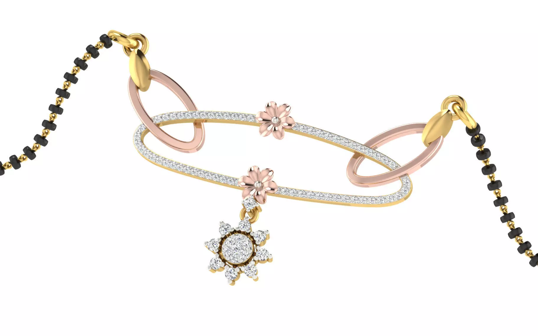 light weight yellow gold diamond pendent -EZ T-38 3D print model_0