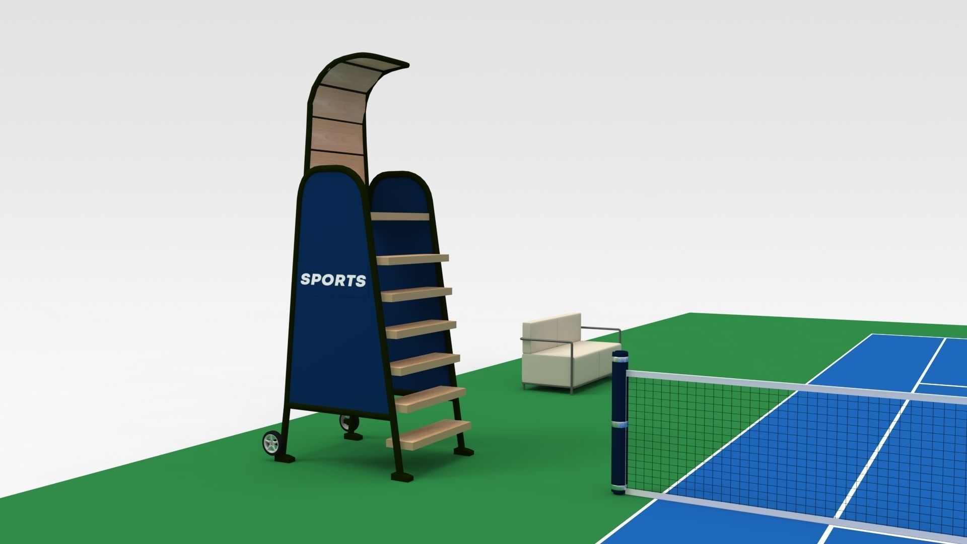 Tennis Court 3D model_4