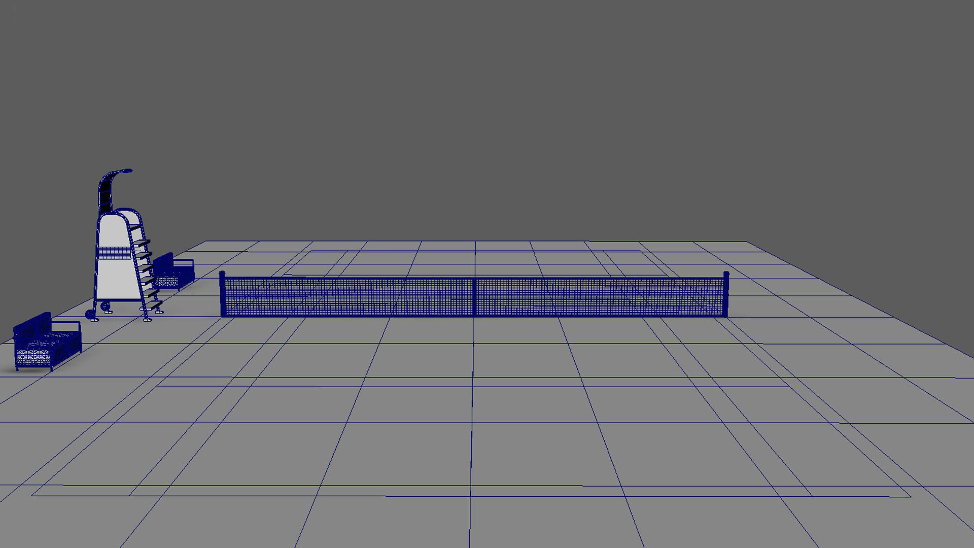 Tennis Court 3D model_8