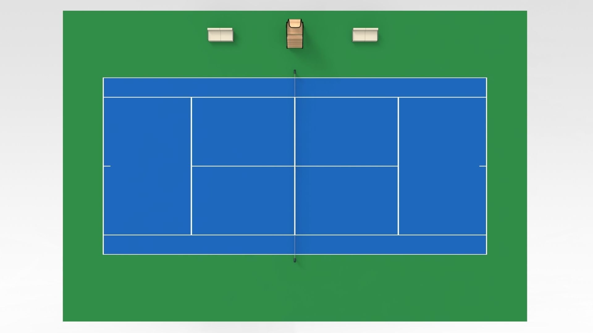 Tennis Court 3D model_3