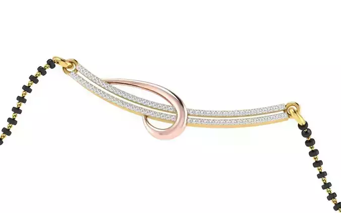 light weight yellow gold  diamond pendent -EZ T-39