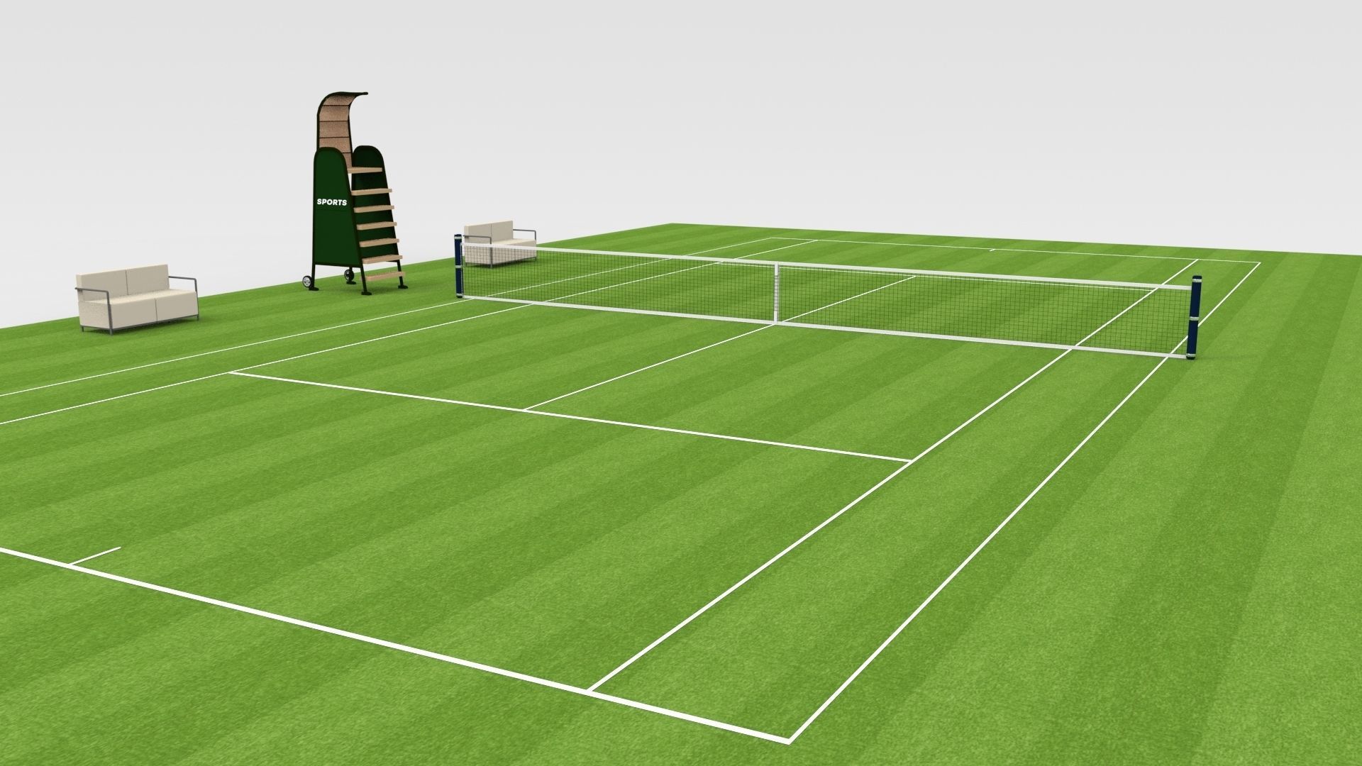 Tennis Court 3D model_1