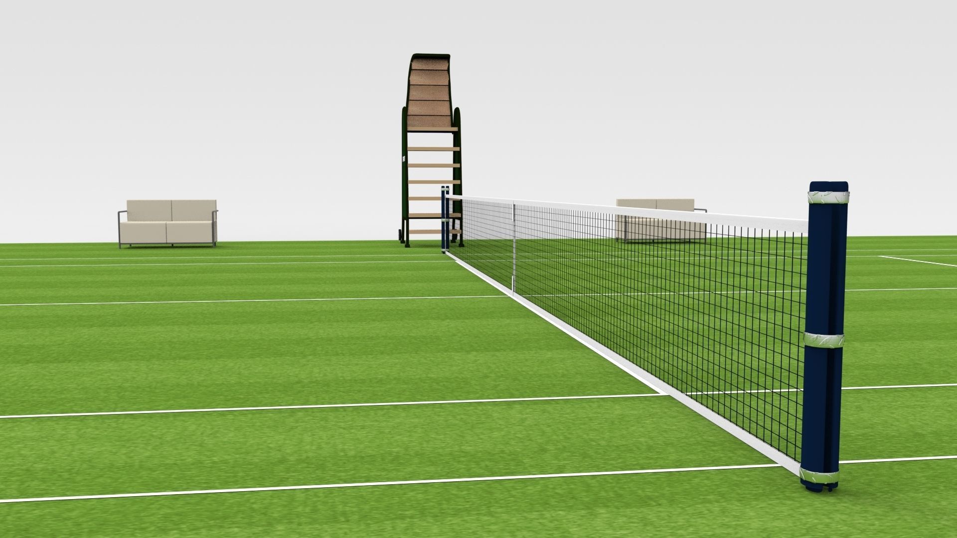 Tennis Court 3D model_2