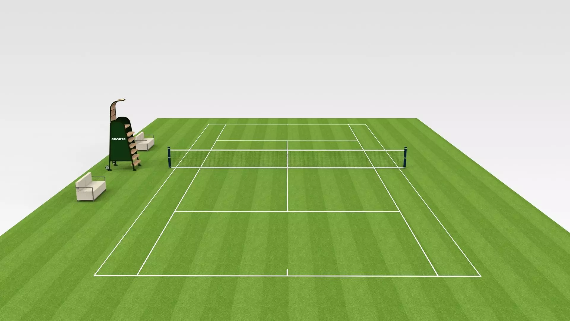 Tennis Court 3D model_0