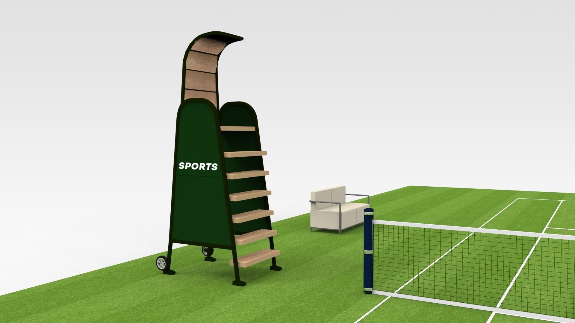 Tennis Court 3D model_4