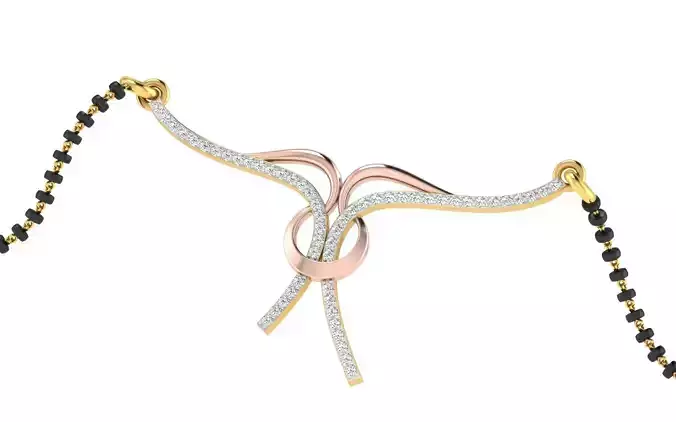 light weight yellow gold  diamond pendent -EZ T-42