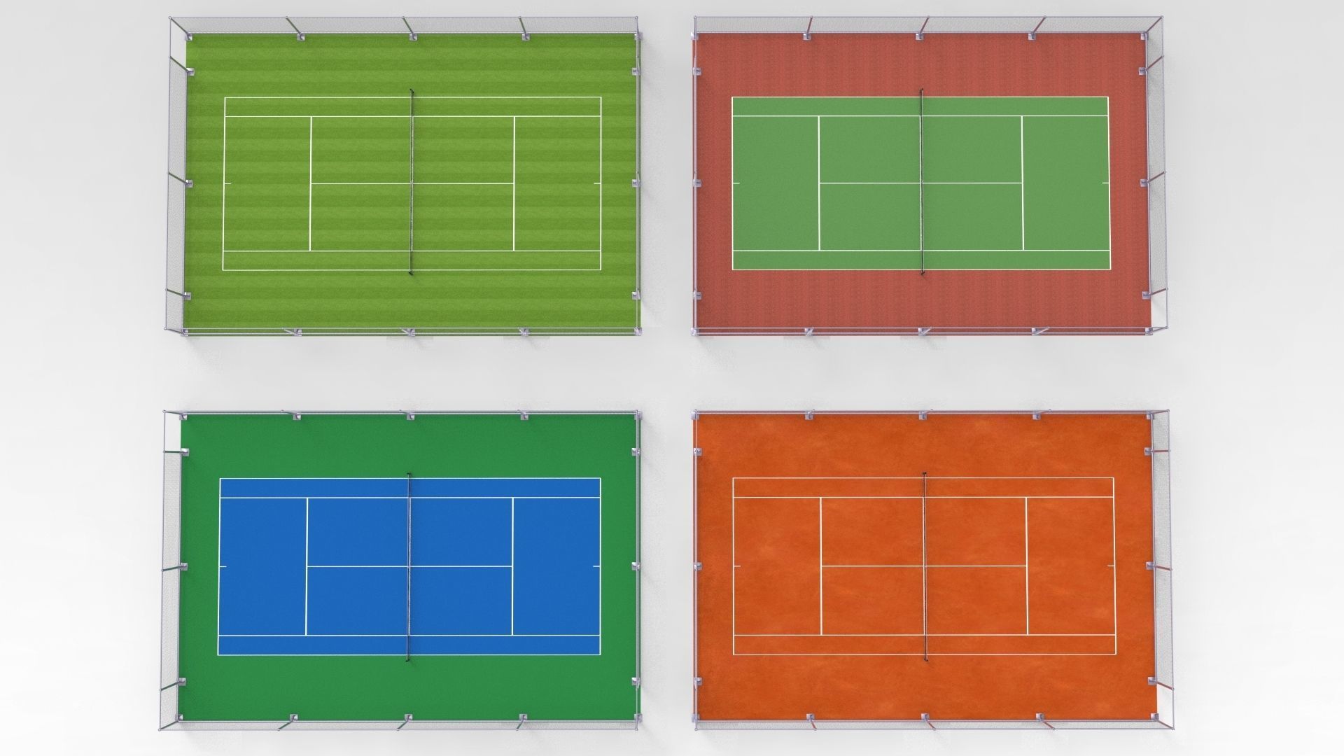 Tennis Court Collections 3D model_7