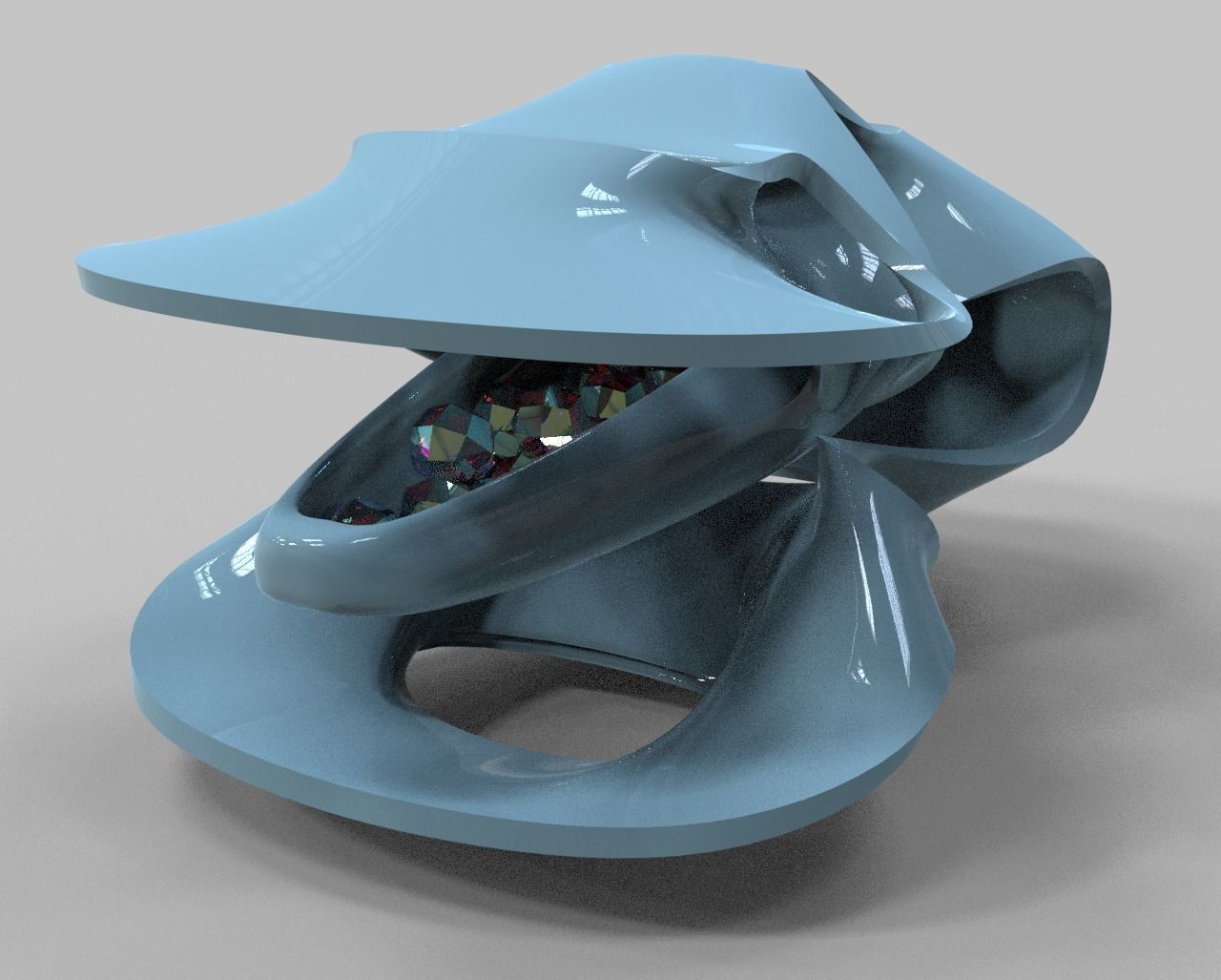 geometric modern art gm11 3D print model_1