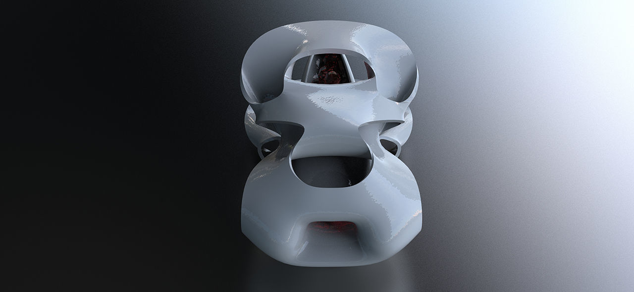 geometric modern art gm11 3D print model_9