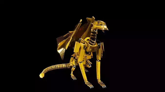 Dragon 7 UE4 Low-poly 3D model