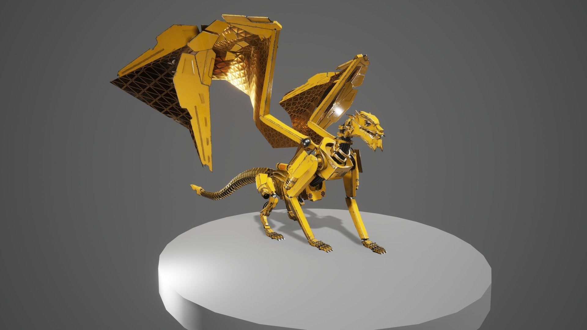 Dragon 7 UE4 Low-poly 3D model_8