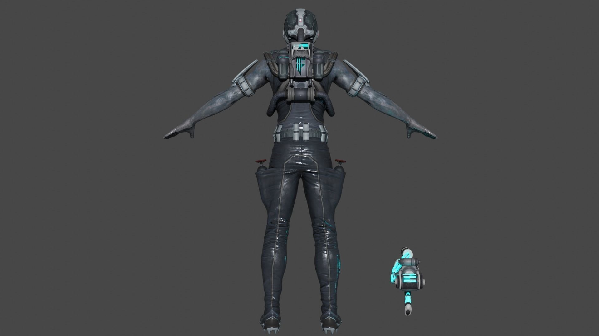 Mr Freeze Low-poly 3D model_5