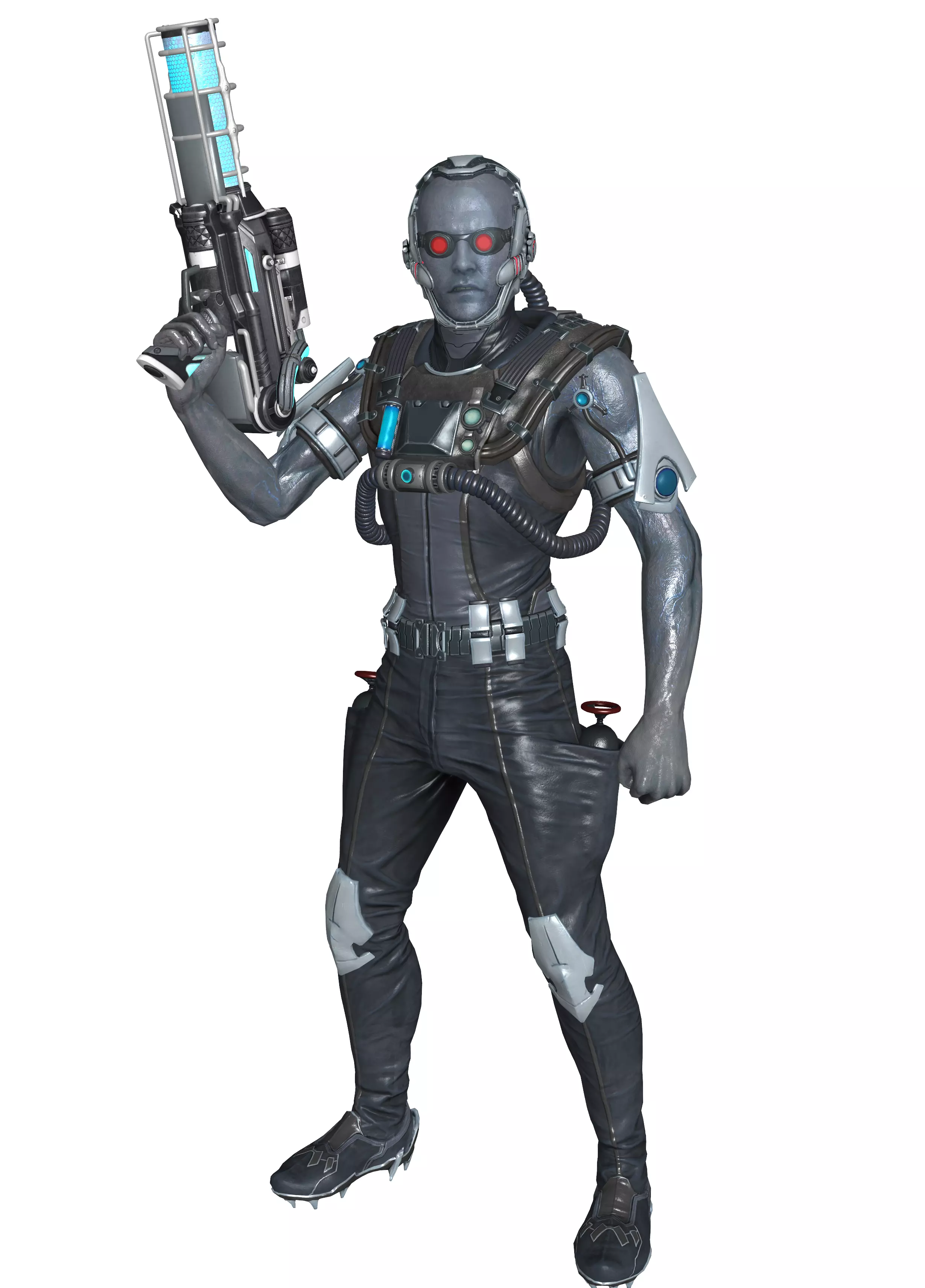 Mr Freeze Low-poly 3D model_0