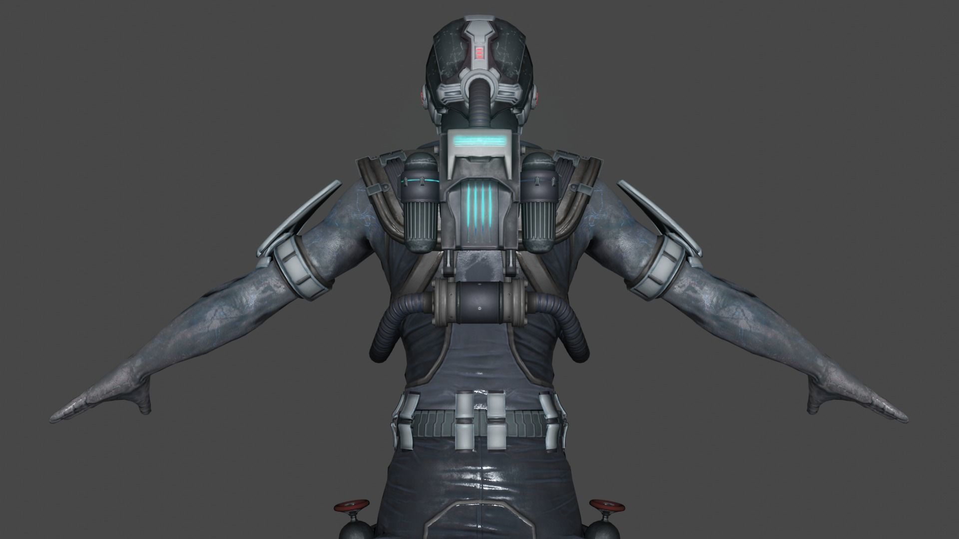 Mr Freeze Low-poly 3D model_6