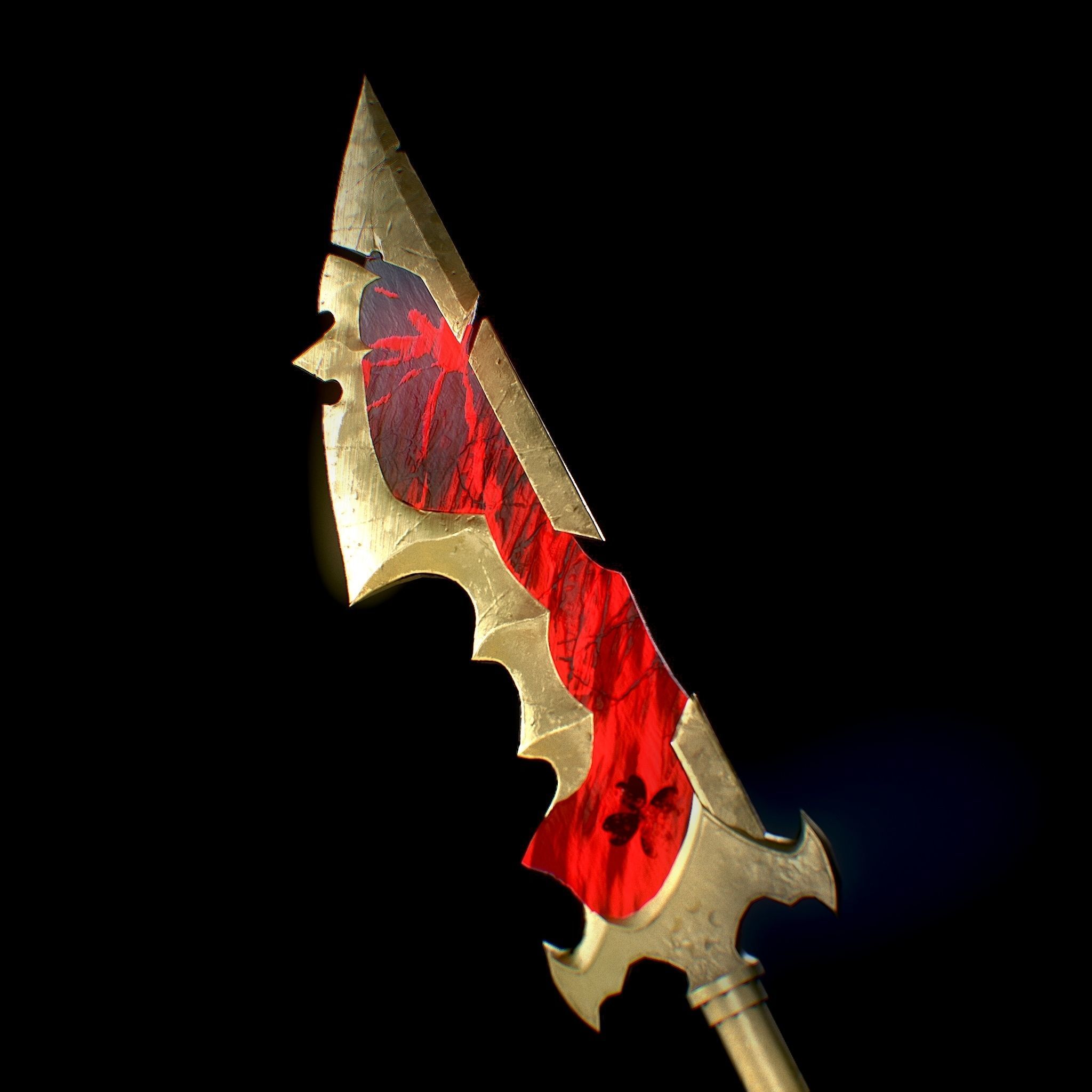 Lava Sword - Low Poly Game Asset - Substance file included Low-poly 3D model_4