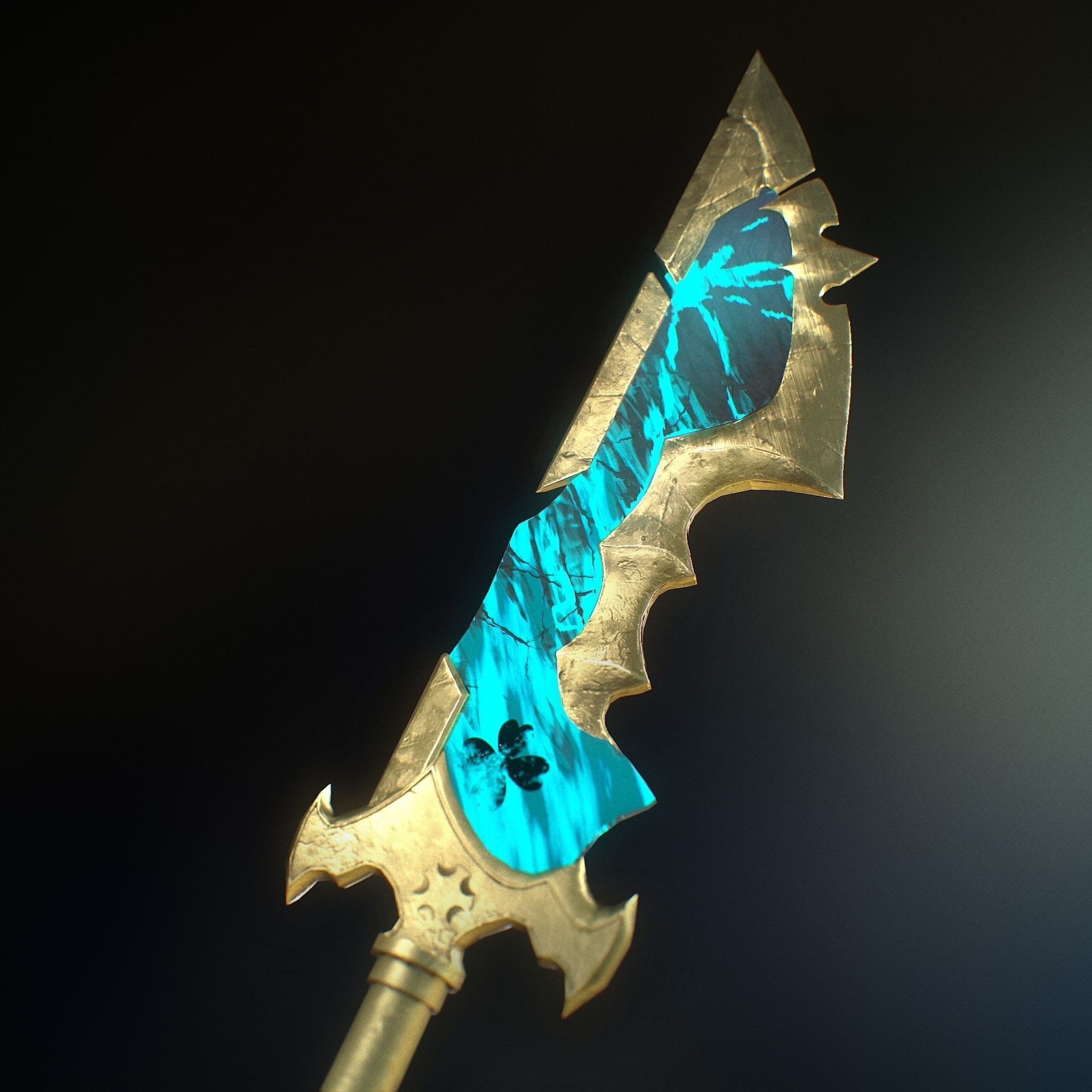 Lava Sword - Low Poly Game Asset - Substance file included Low-poly 3D model_3