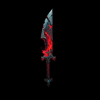 Lava Sword - Low Poly Game Asset - Substance file included Low-poly 3D model_8
