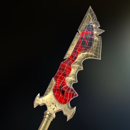Lava Sword - Low Poly Game Asset - Substance file included Low-poly 3D model_5