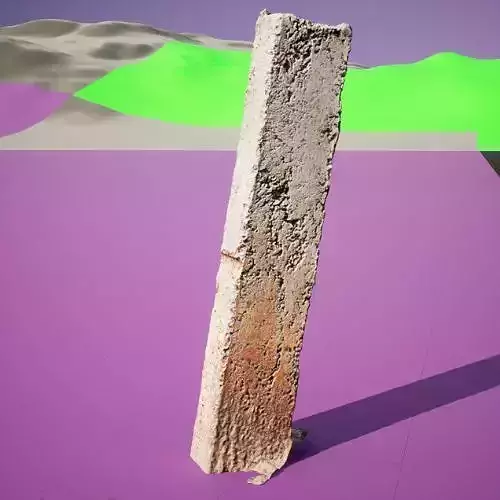 White Concrete Fence Pillar - 3d Model 3D model