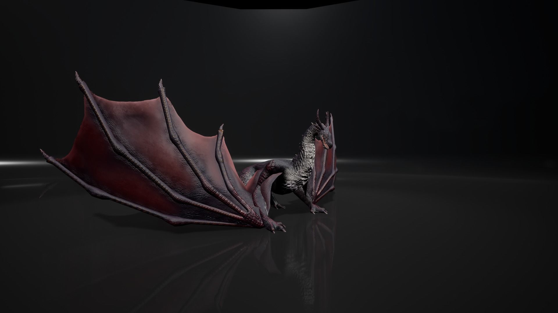 Dragon 8 Wyvern UE4 and Unity Low-poly 3D model_11