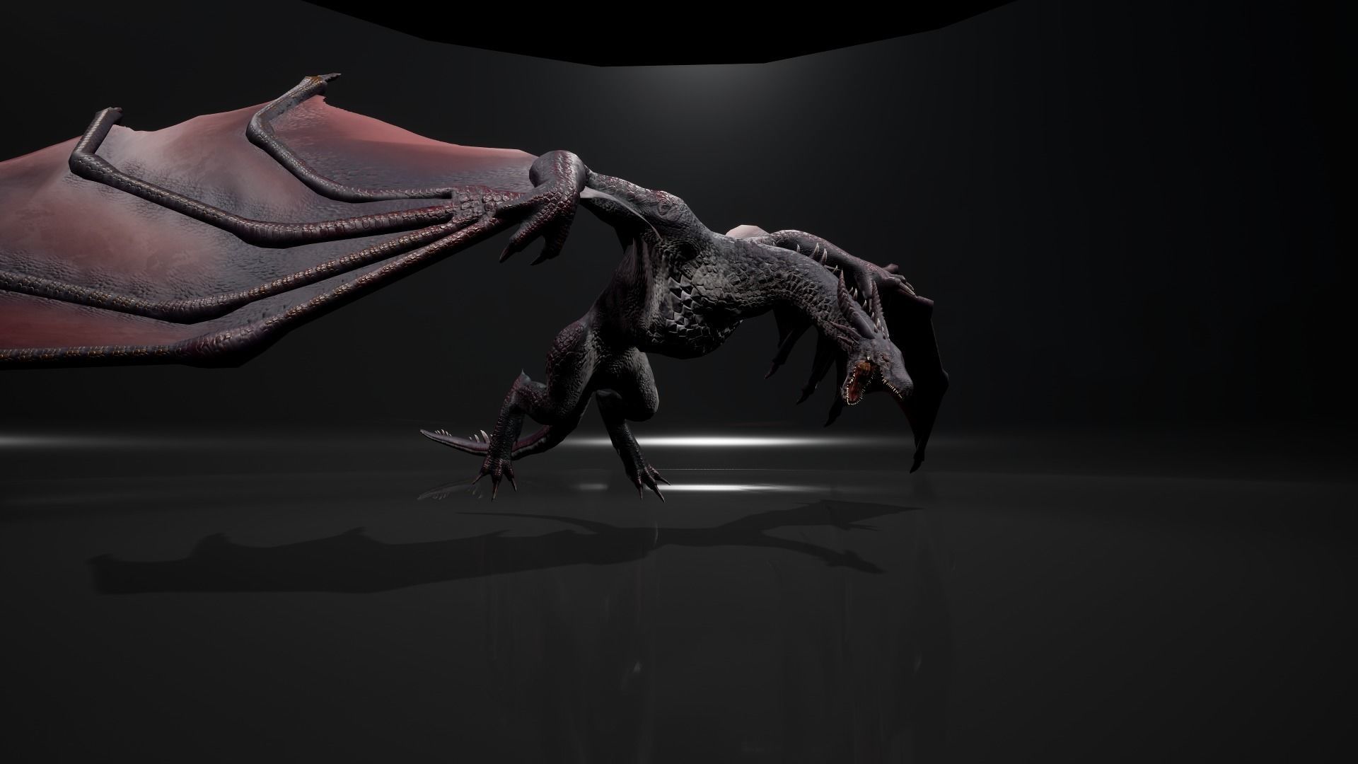 Dragon 8 Wyvern UE4 and Unity Low-poly 3D model_12