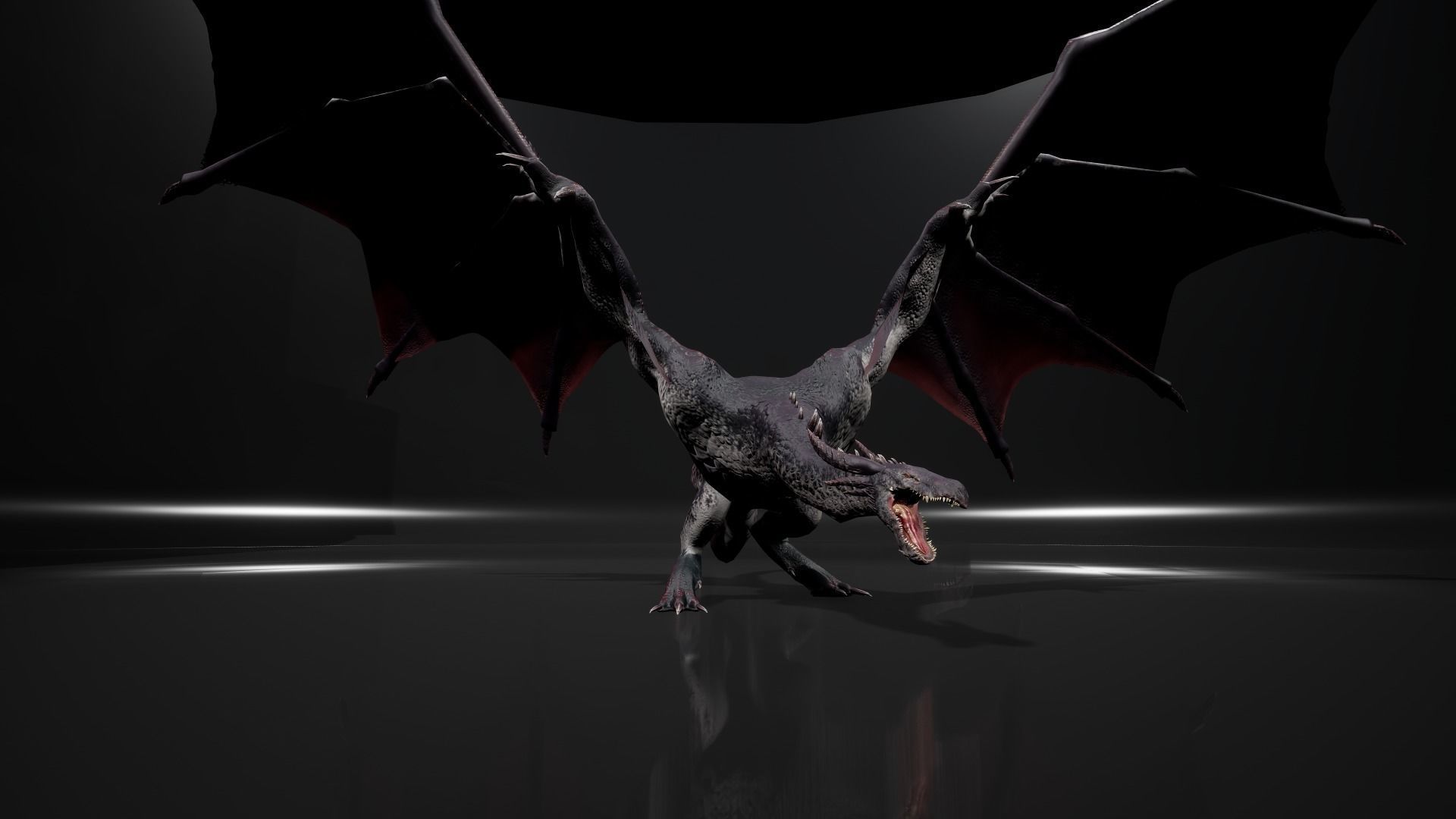 Dragon 8 Wyvern UE4 and Unity Low-poly 3D model_8