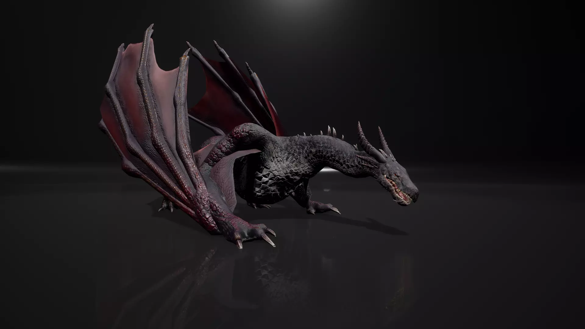 Dragon 8 Wyvern UE4 and Unity Low-poly 3D model_0