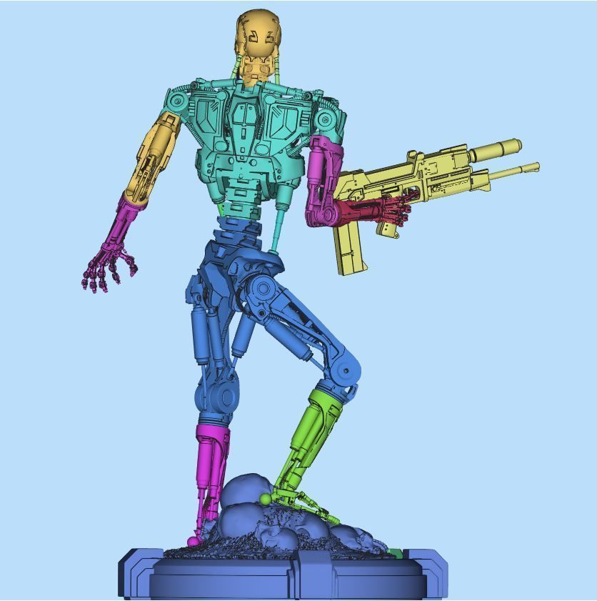 T-800 Terminator 2 Judgment Day V2 High Detal 3D print model_23