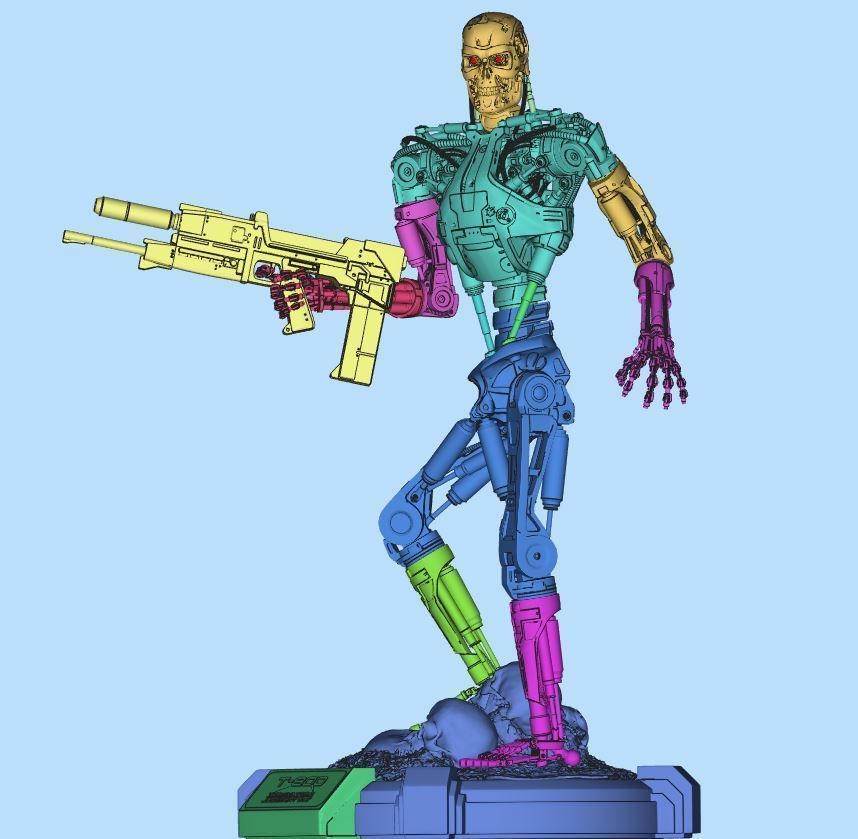 T-800 Terminator 2 Judgment Day V2 High Detal 3D print model_26