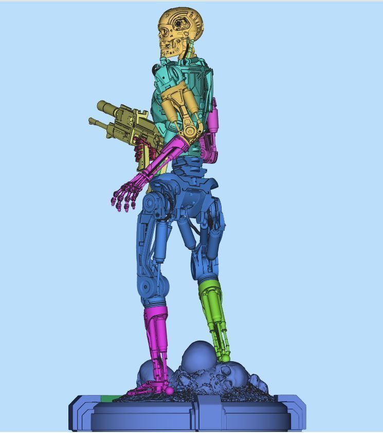 T-800 Terminator 2 Judgment Day V2 High Detal 3D print model_21