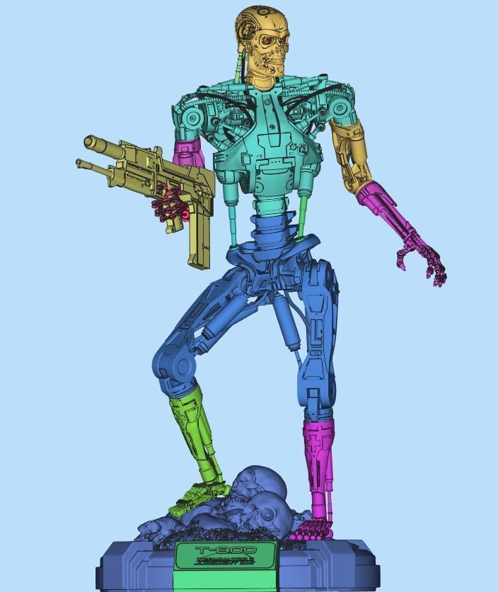 T-800 Terminator 2 Judgment Day V2 High Detal 3D print model_2