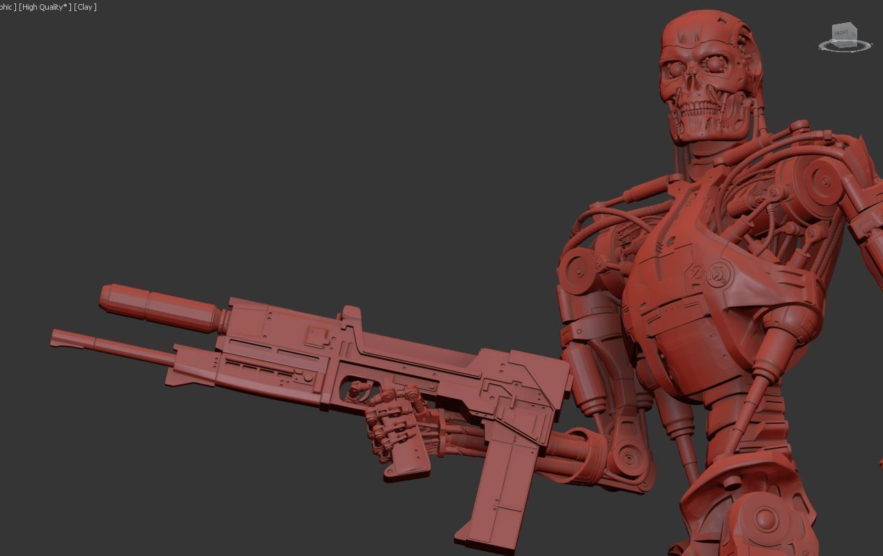 T-800 Terminator 2 Judgment Day V2 High Detal 3D print model_7