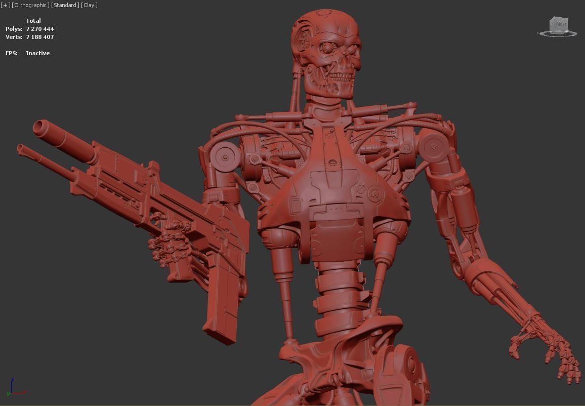 T-800 Terminator 2 Judgment Day V2 High Detal 3D print model_4