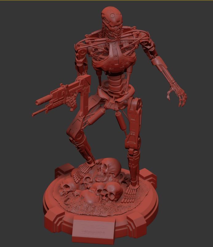 T-800 Terminator 2 Judgment Day V2 High Detal 3D print model_11