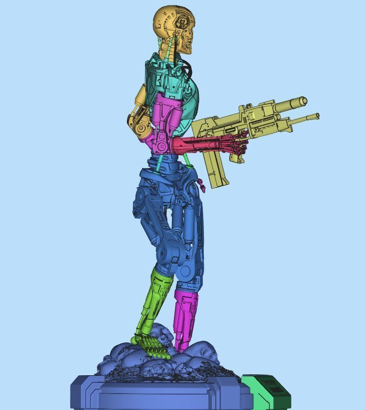 T-800 Terminator 2 Judgment Day V2 High Detal 3D print model_25