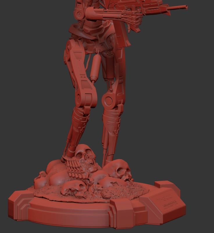 T-800 Terminator 2 Judgment Day V2 High Detal 3D print model_12