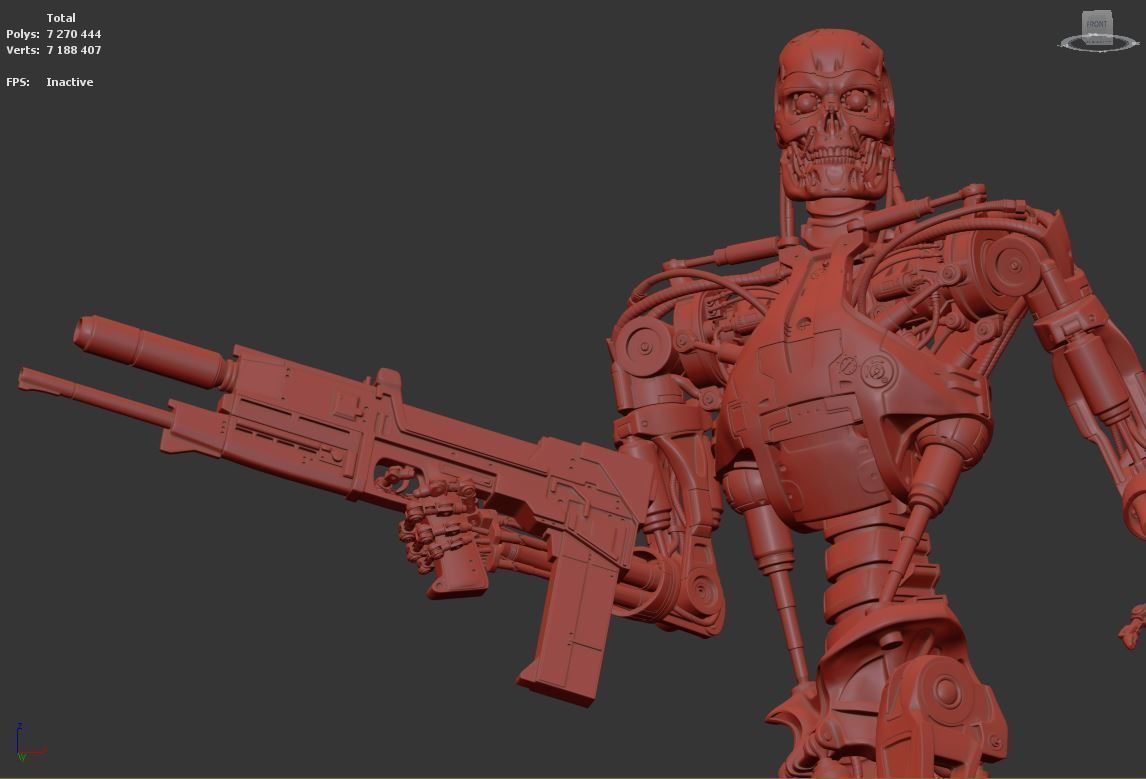 T-800 Terminator 2 Judgment Day V2 High Detal 3D print model_18