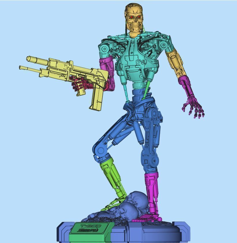 T-800 Terminator 2 Judgment Day V2 High Detal 3D print model_24