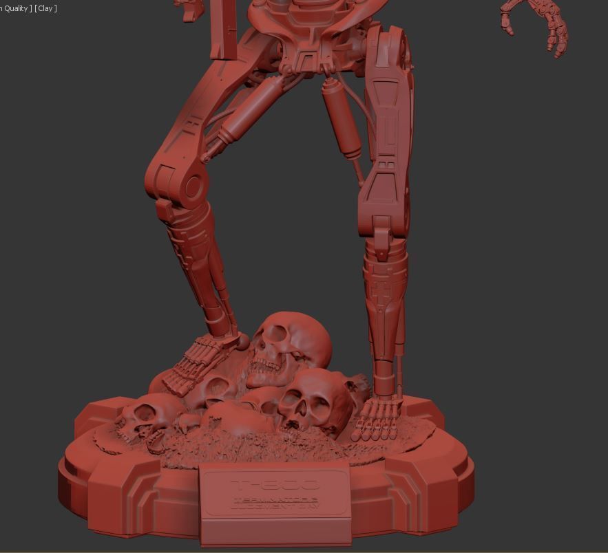 T-800 Terminator 2 Judgment Day V2 High Detal 3D print model_16