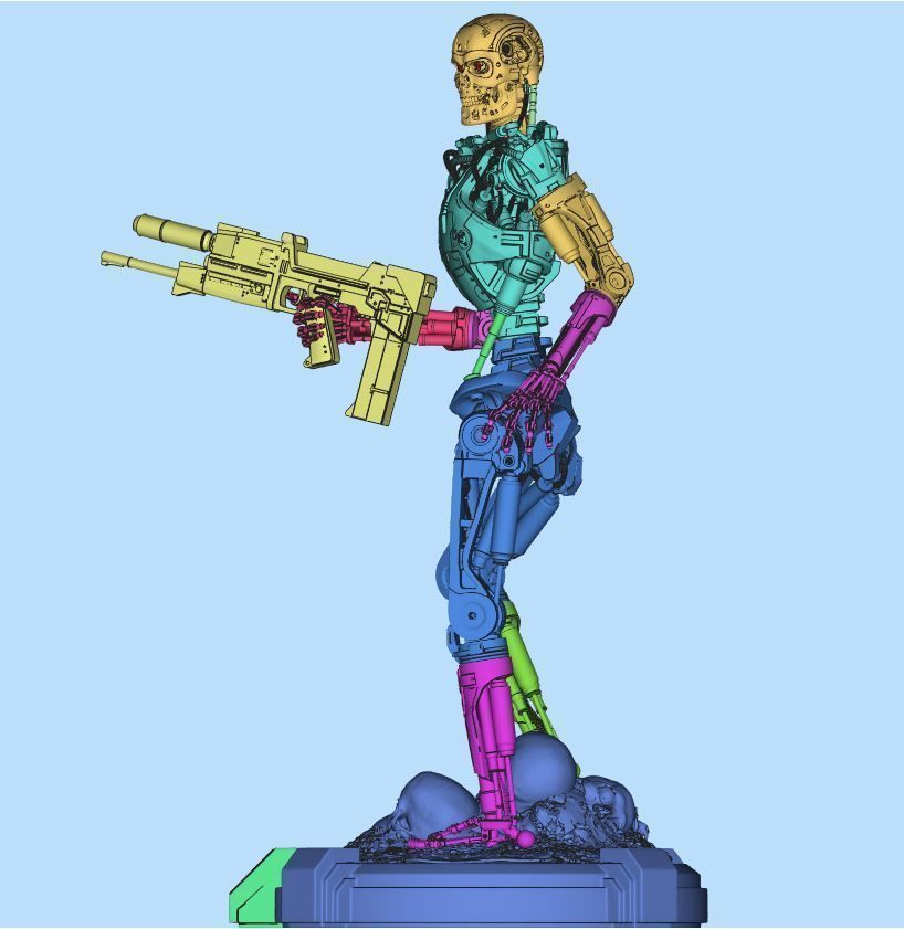 T-800 Terminator 2 Judgment Day V2 High Detal 3D print model_27